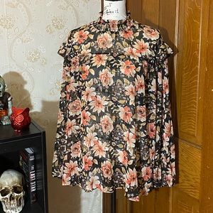 Maurices plus size sheer ruffle blouse